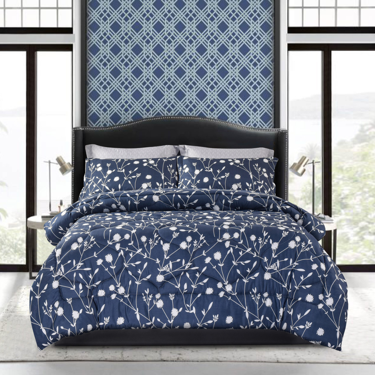 Dekbed zonder overtrek (incl. kussenslopen) | Patroon Mila | 200x200 cm | All year dekbed 400gr./m2